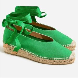 New Castaner Flat Espadrilles in emerald green size 40